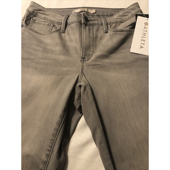 Athleta Women’s Jeans Sculptek Skinny Granite Gray Crop Stretch Size 6 X 26 NWT - Picture 5 of 12